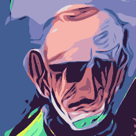abstract head of old man
